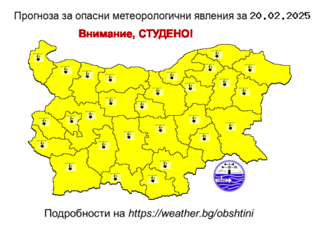 Жълт код за ниски температури