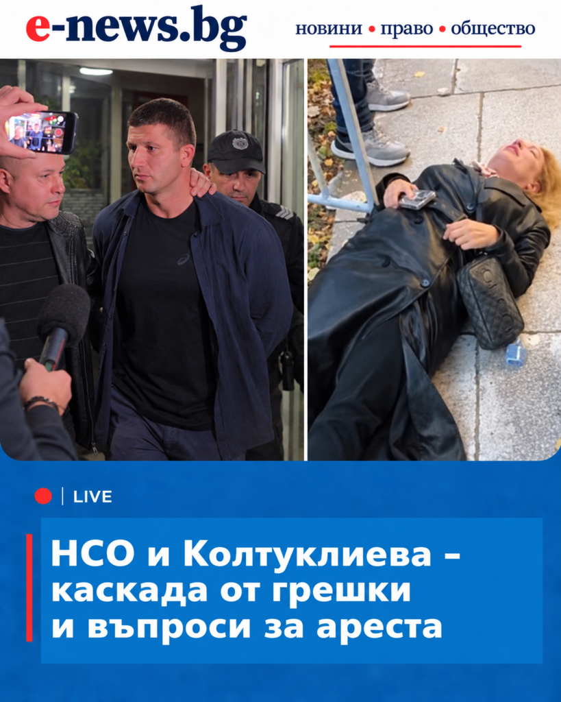 Инцидентът с Колтуклиева – колаж със служителя на НСО и журналистката на земята